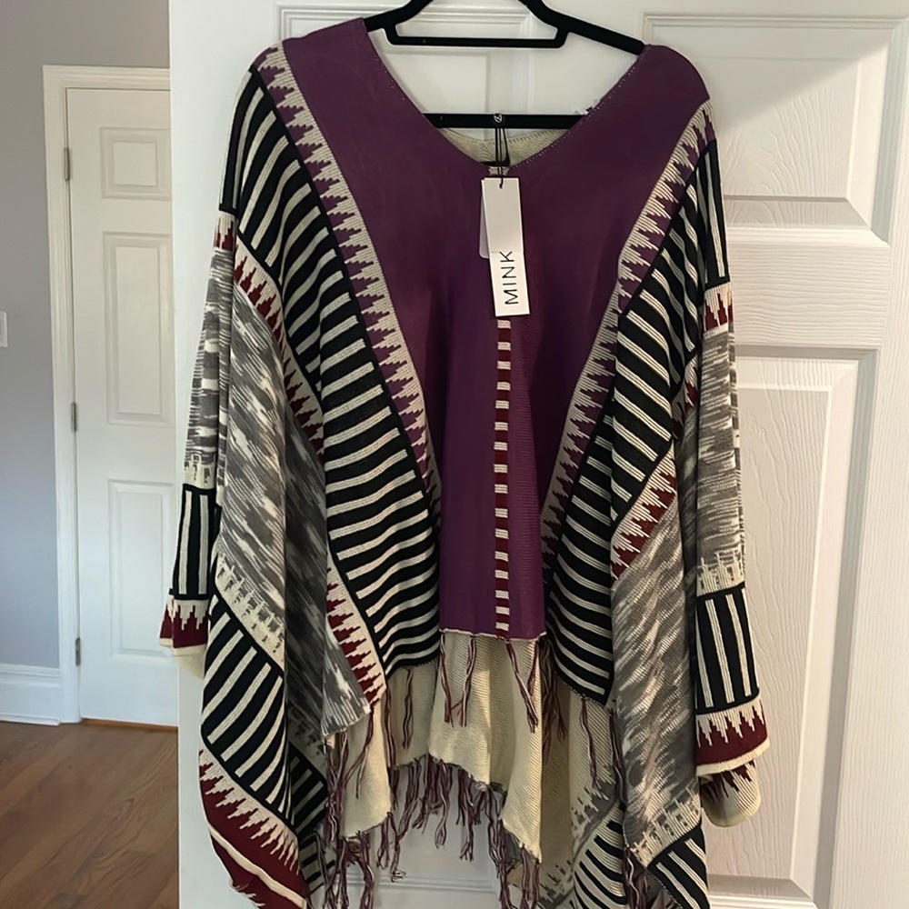 Minkpink NWT pull over poncho